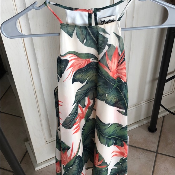 Show Me Your MuMu Leaf Printed Mini Dress! - Picture 1 of 5